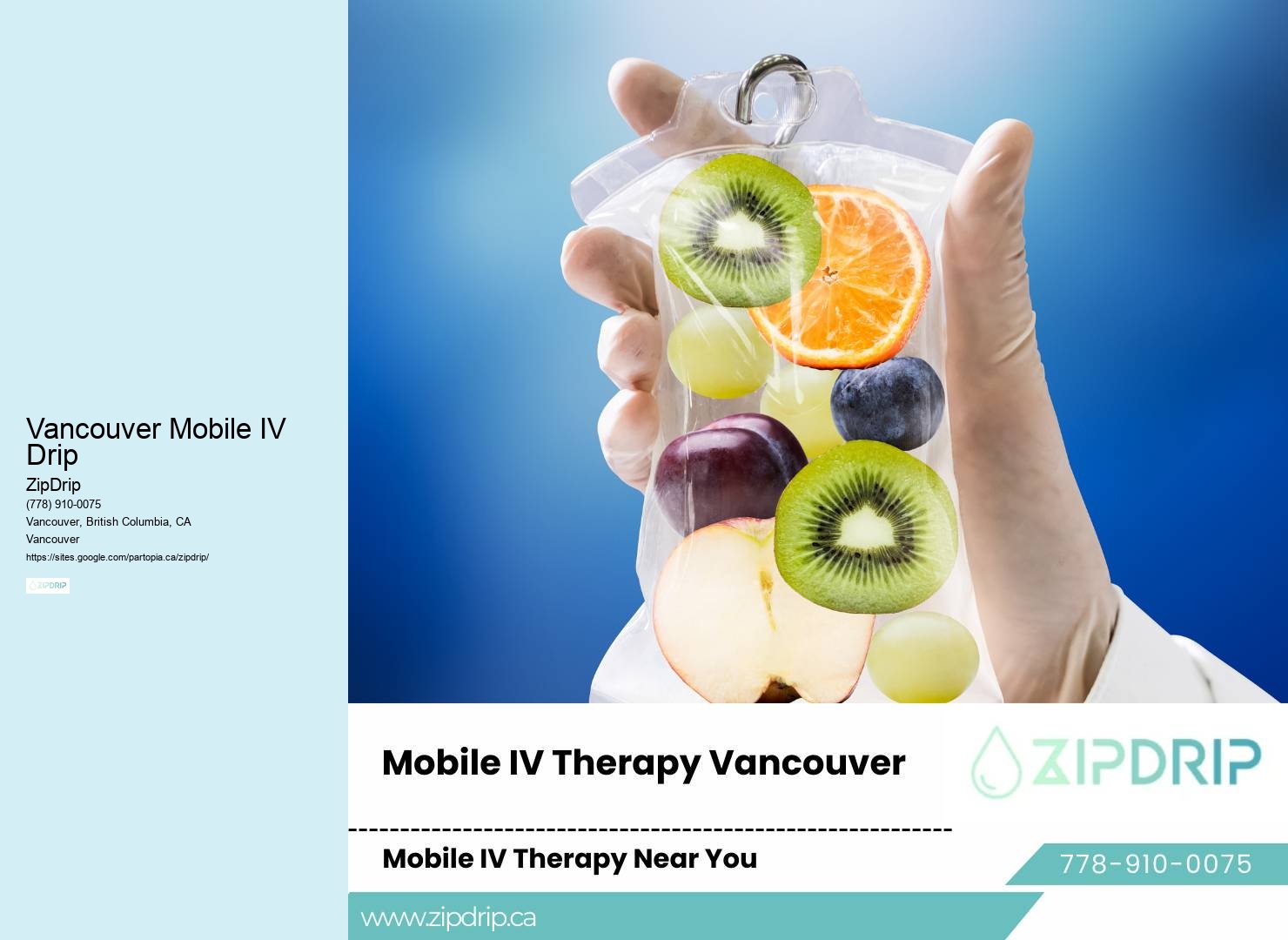 Vancouver Mobile IV Drip Hydration Therapy Services