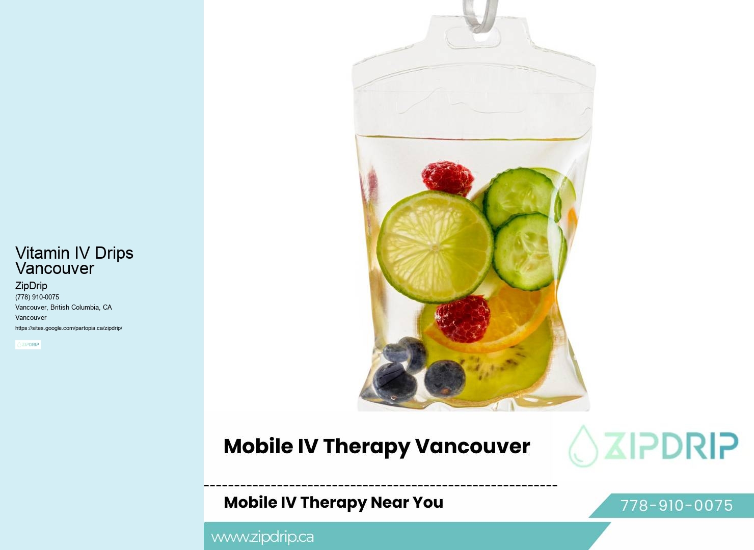 Vitamin IV Drips Vancouver Mobile IV Specialists