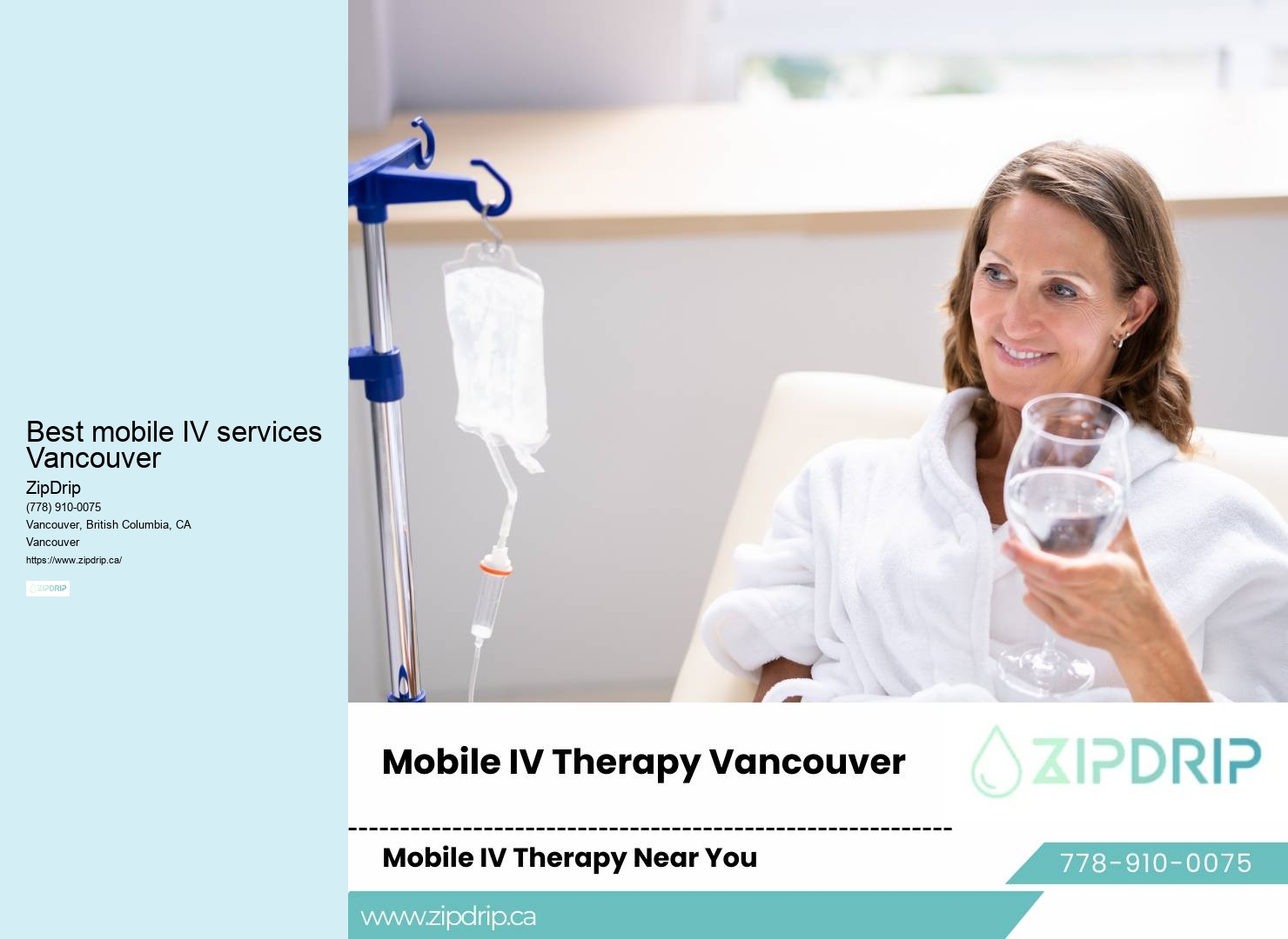 Best mobile IV services Vancouver IV Fluid Replacement