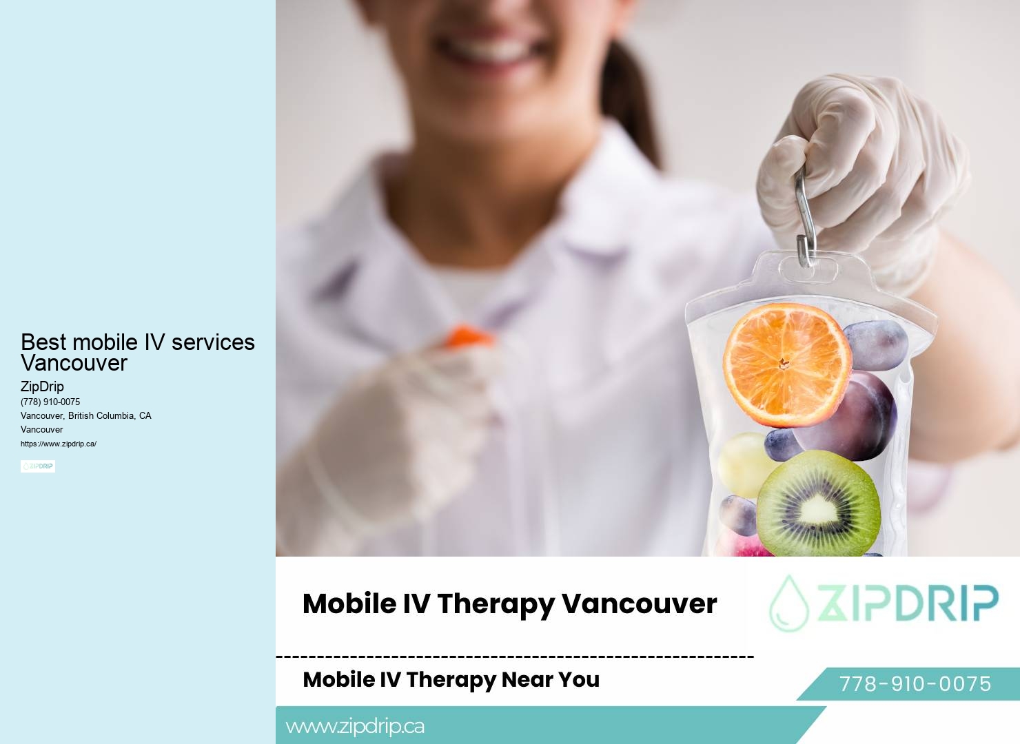 Best mobile IV services Vancouver IV therapy at home