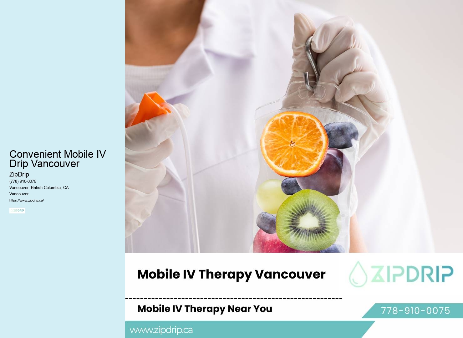 Convenient Mobile IV Drip Vancouver Mobile IV Therapy Services