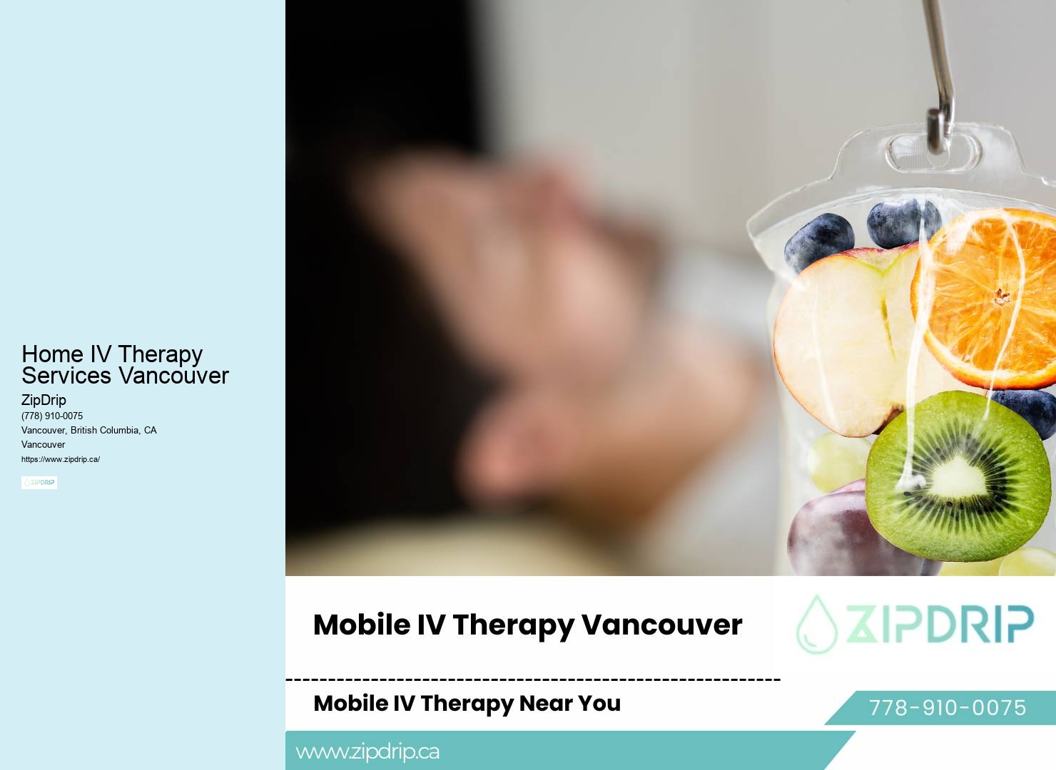 Home IV Therapy Services Vancouver IV hydration