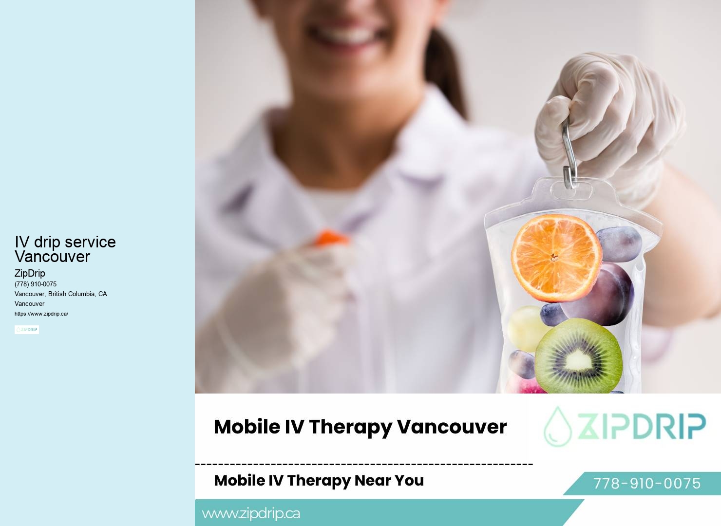 IV drip service Vancouver IV drip infusion services