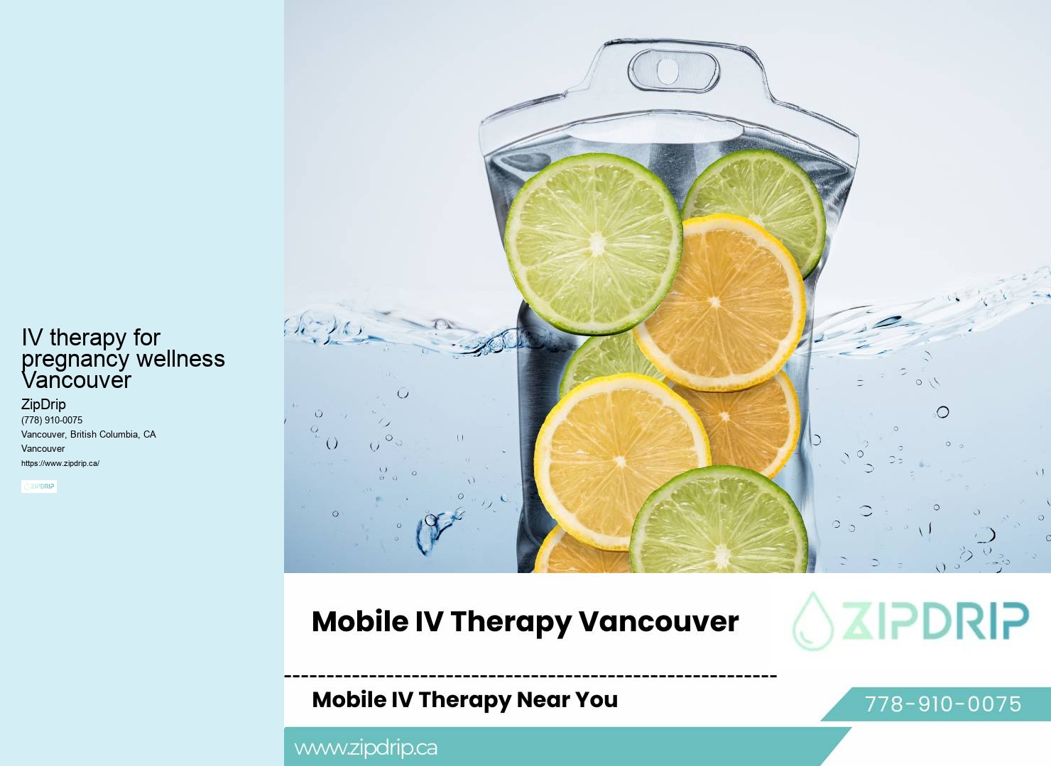 Mobile IV Therapy IV therapy for pregnancy wellness Vancouver