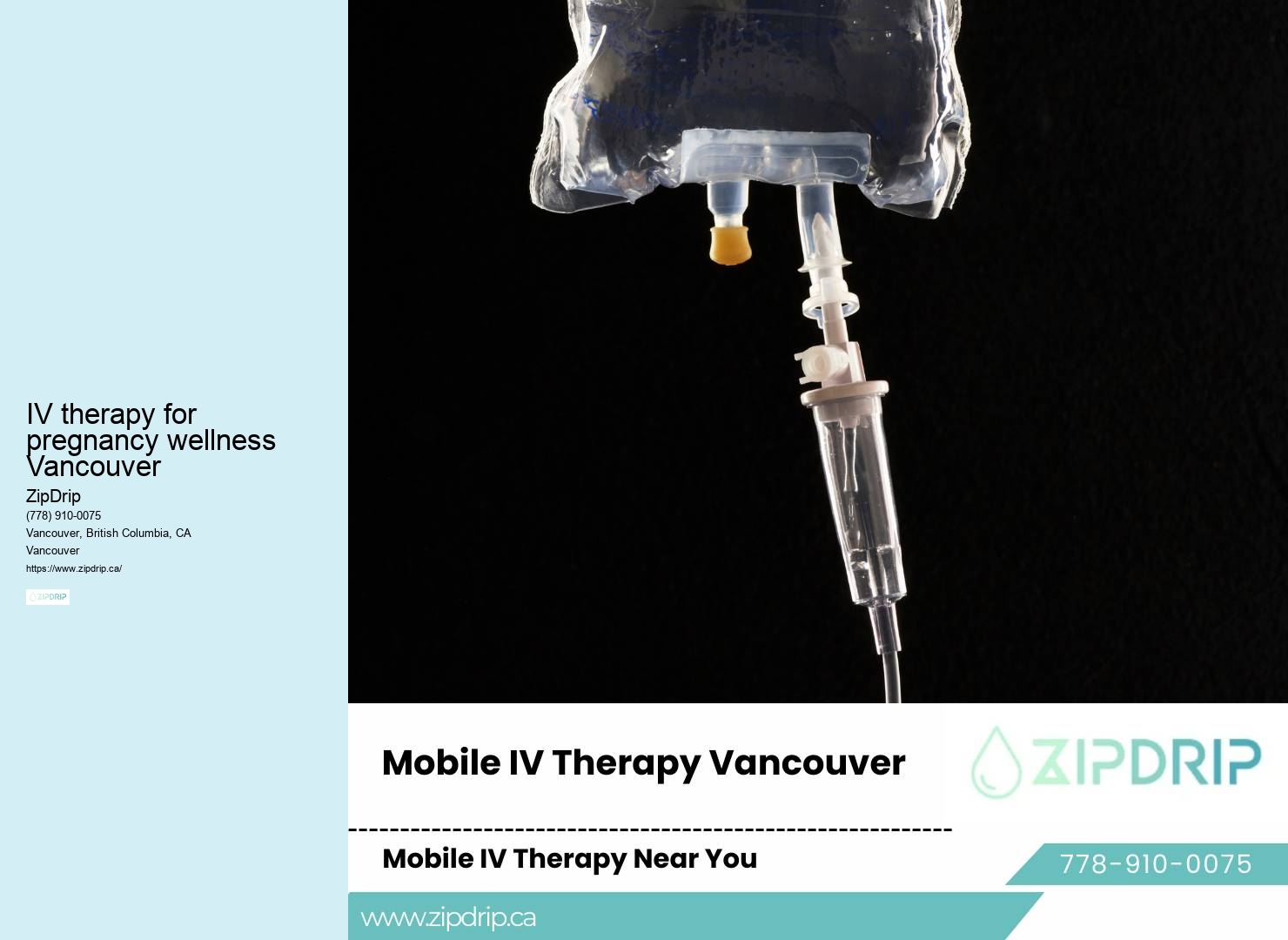 Mobile IV for glowing skin IV therapy for pregnancy wellness Vancouver