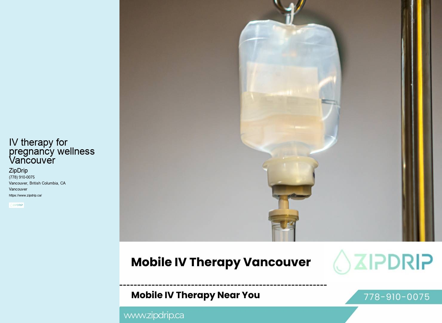 IV therapy for pregnancy wellness Vancouver Mobile Intravenous Treatments