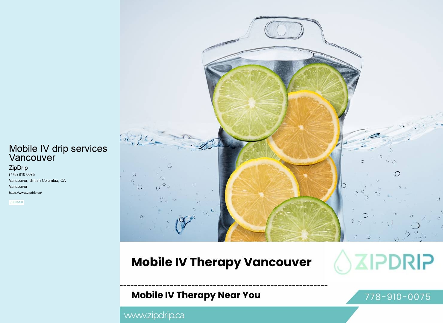 Mobile IV drip services Vancouver IV drip services