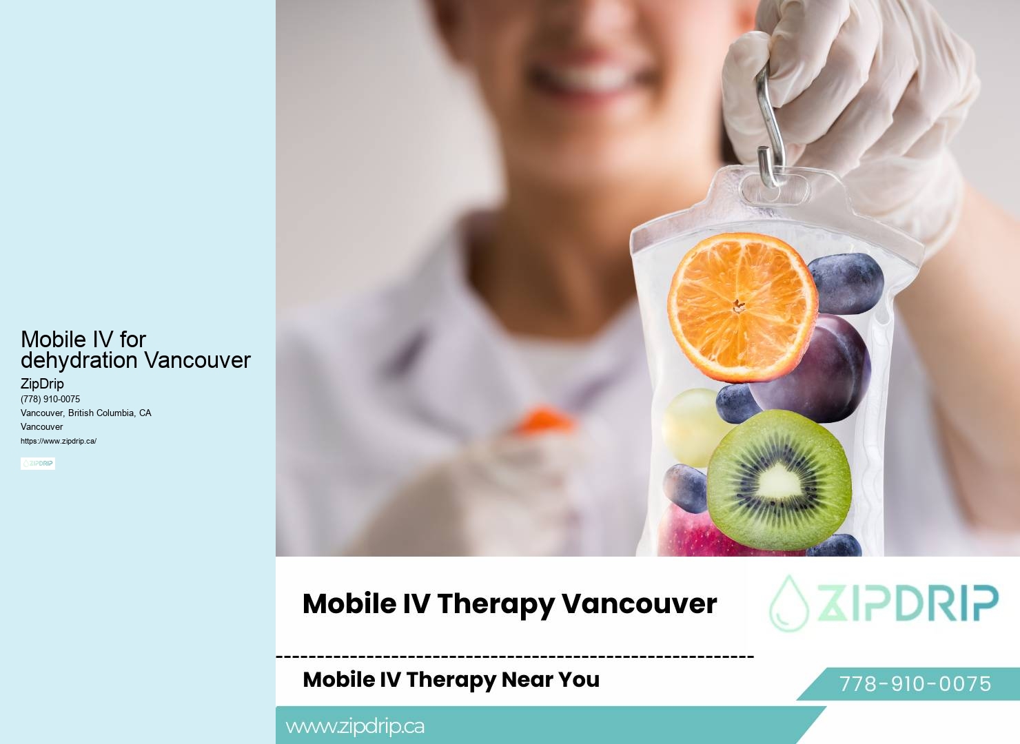 Hydrate on the Move Mobile IV for dehydration Vancouver