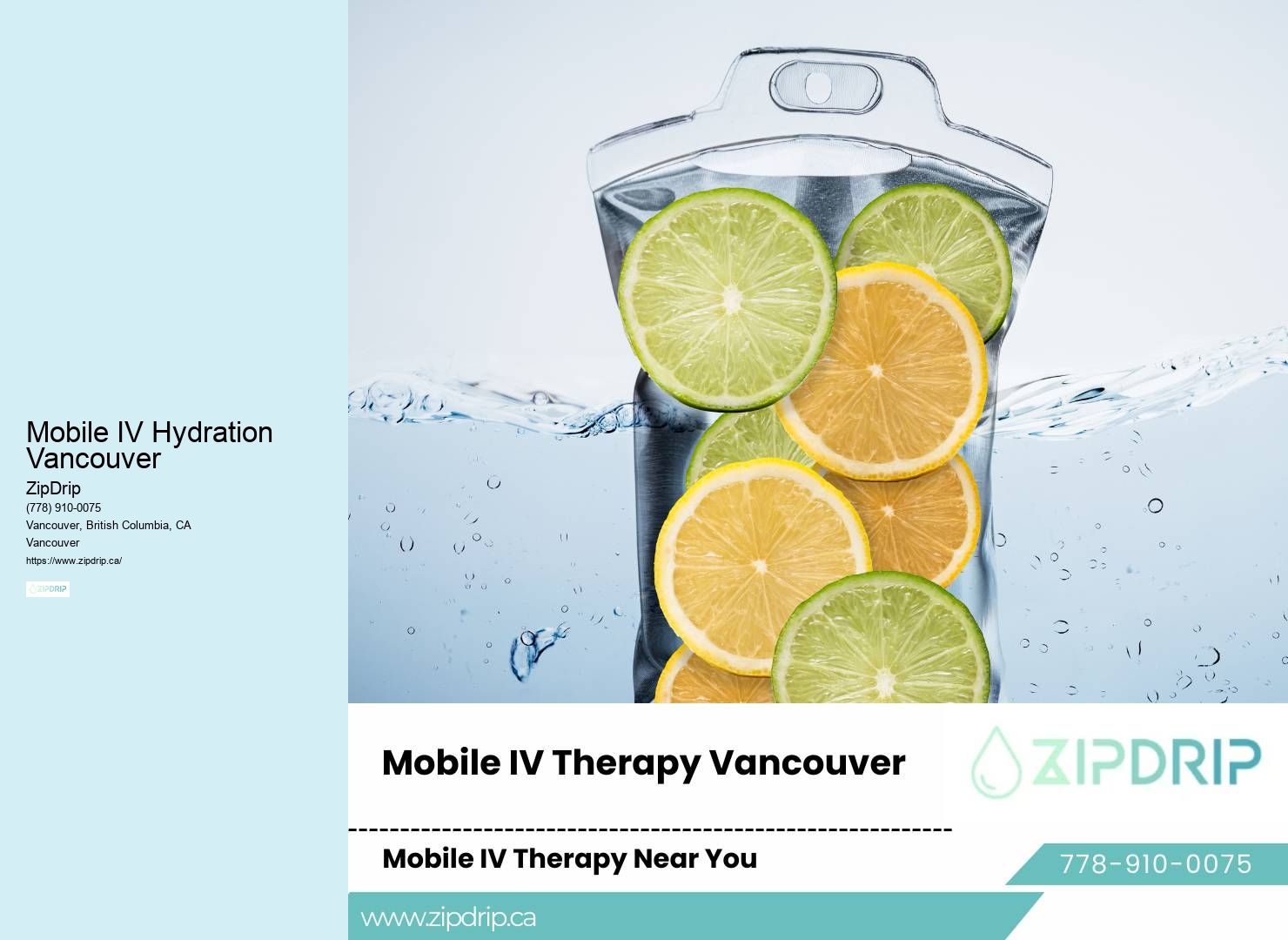 Corporate IV therapy Mobile IV Hydration Vancouver