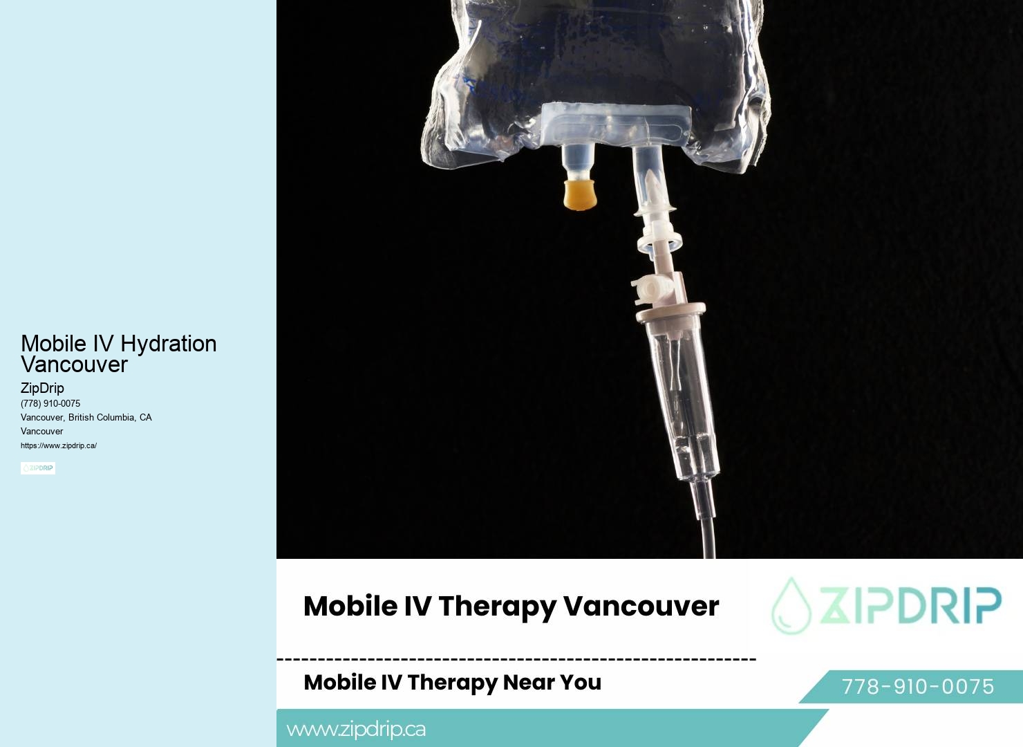 Mobile IV Hydration Vancouver IV Therapy Specialist