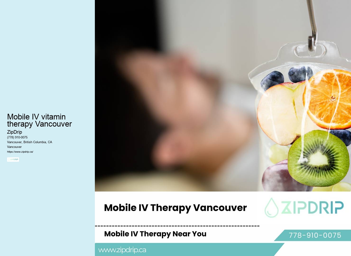 Mobile IV therapy for hangover Mobile IV vitamin therapy Vancouver