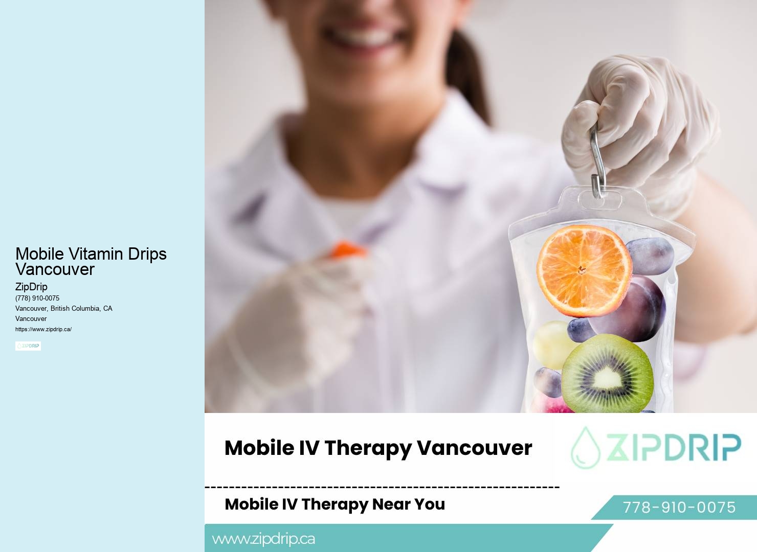 Mobile Vitamin Drips Vancouver at-home IV drip