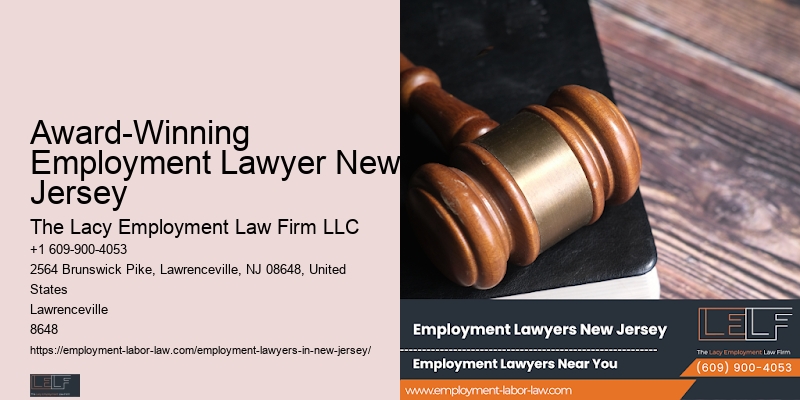 Award-Winning Employment Lawyer New Jersey Lawyer For Employee Problems