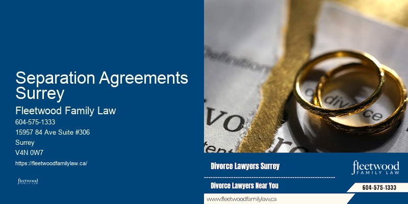 Separation Agreements Surrey Family Court Lawyer