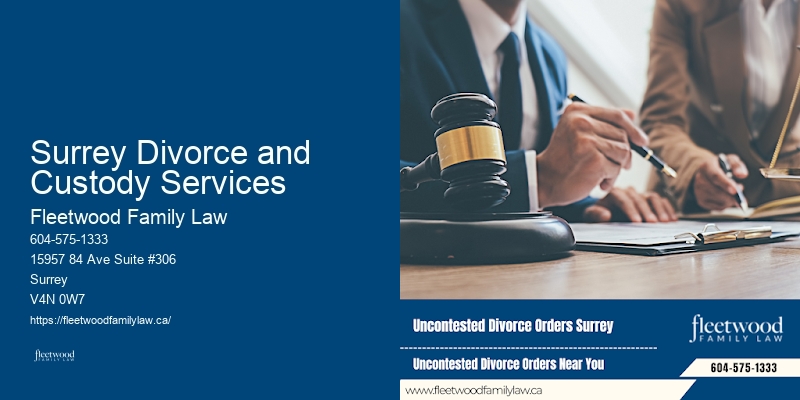 Surrey Divorce and Custody Services BC Family Law Advice