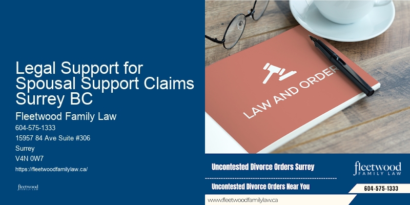 Legal Support for Spousal Support Claims Surrey BC BC Child Custody Attorney