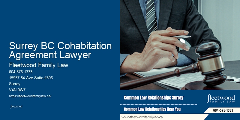 Surrey BC Cohabitation Agreement Lawyer family law and divorce advice