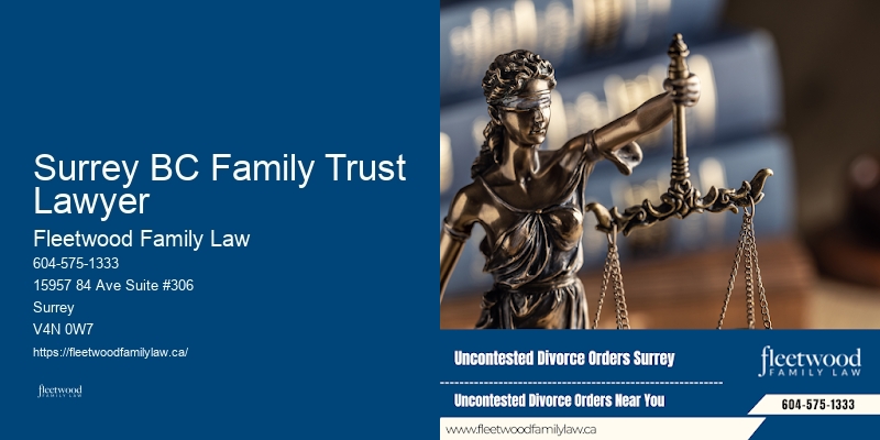Surrey BC Family Trust Lawyer BC Family Court Lawyer