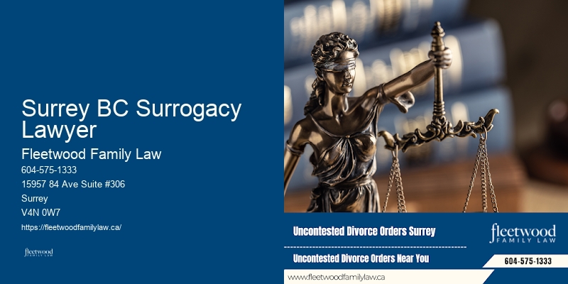 Surrey BC Surrogacy Lawyer BC Family Law Representation