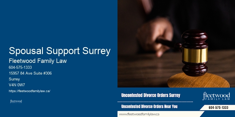 Spousal Support Surrey