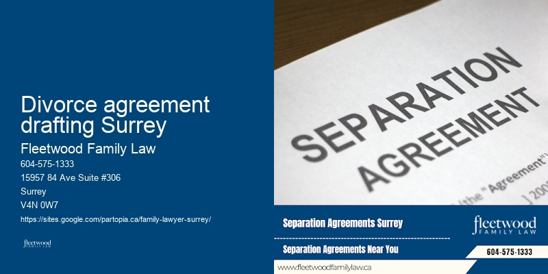 Divorce agreement drafting Surrey