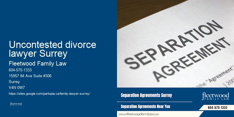 Uncontested divorce lawyer Surrey