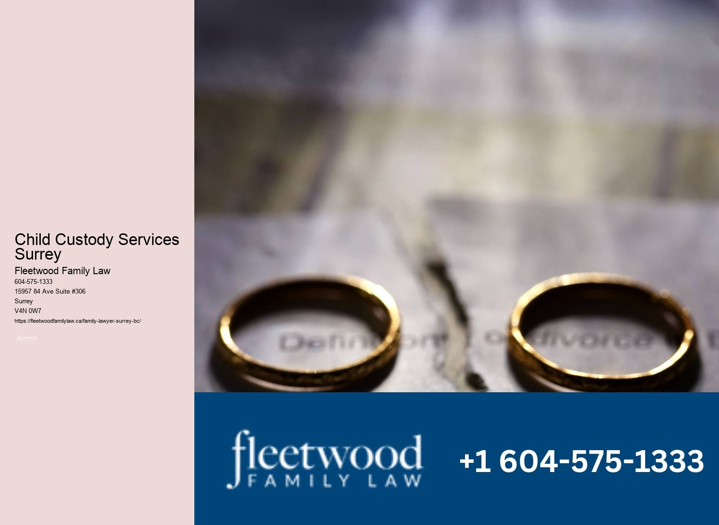 Child Custody Services Surrey Domestic Violence Law Offices