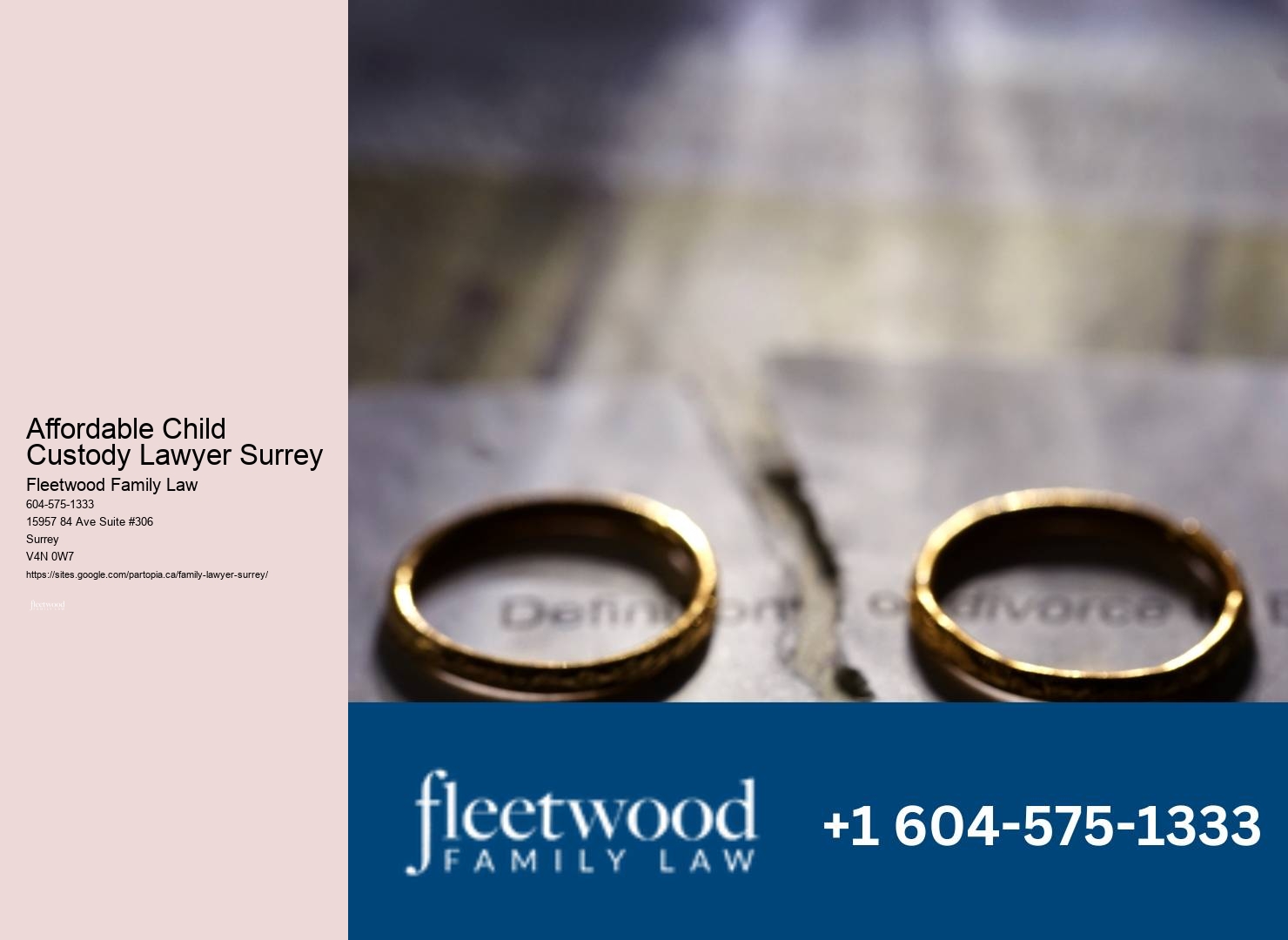 Affordable Child Custody Lawyer Surrey Collaborative Family Lawyer