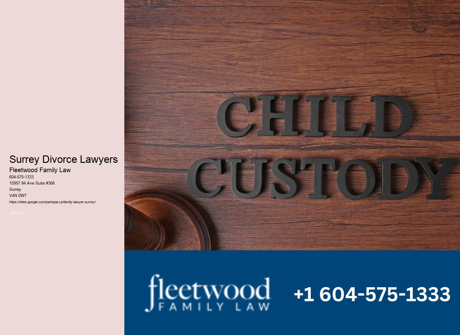 Surrey Divorce Lawyers Spousal Support Legal Services