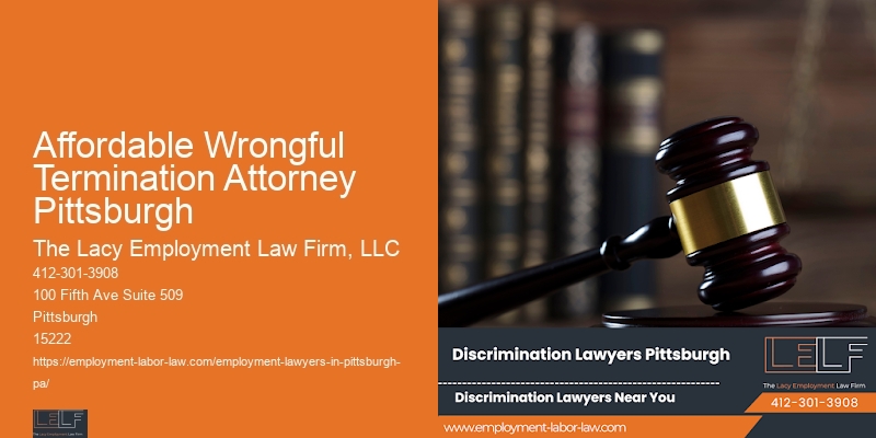 Affordable Wrongful Termination Attorney Pittsburgh Workplace Harassment Advice