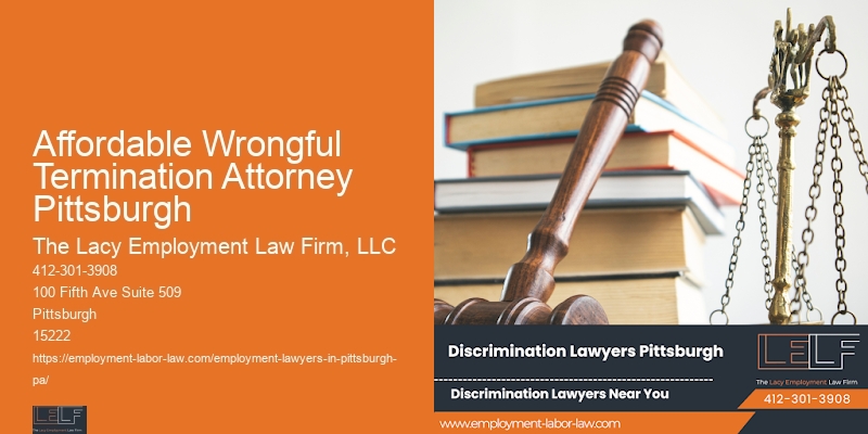 Top-Rated Employment Lawyer Affordable Wrongful Termination Attorney Pittsburgh Suburbs