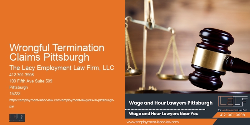 Wrongful Termination Claims Pittsburgh Employment Law Services