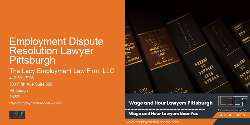 Non-compete agreement law firm Employment Dispute Resolution Lawyer Pittsburgh