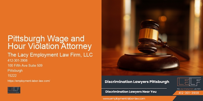 Sexual harassment law firm Pittsburgh Wage and Hour Violation Attorney PA