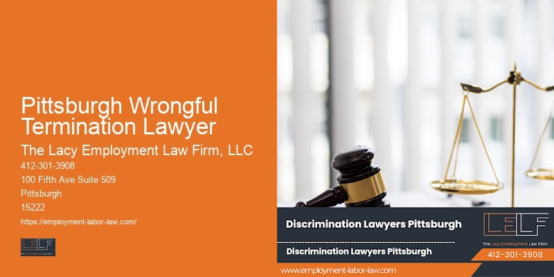 Workplace rights attorney Pittsburgh Wrongful Termination Lawyer