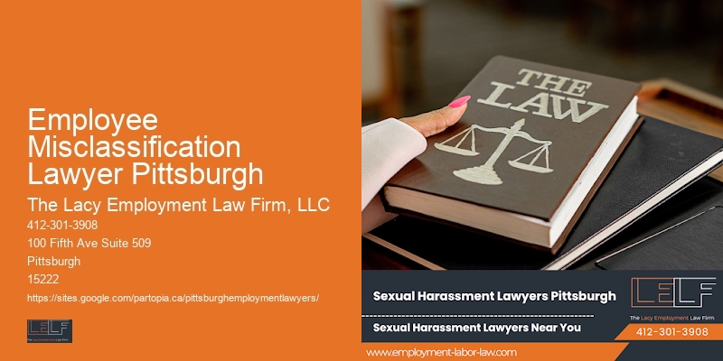 Sexual harassment law firm Employee Misclassification Lawyer Pittsburgh