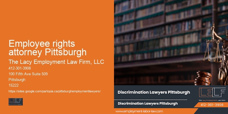 Employee rights attorney Pittsburgh Employment Law Counsel