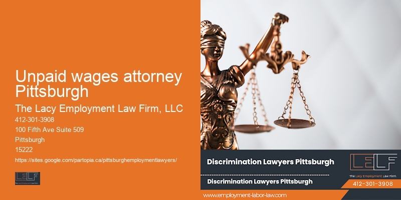 Sexual harassment law firm Unpaid wages attorney Pittsburgh PA