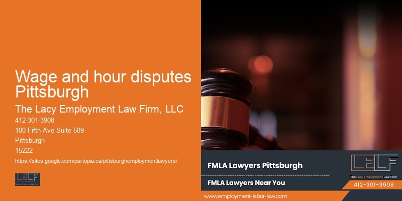 Employee rights law firm near me Wage and hour disputes Pittsburgh
