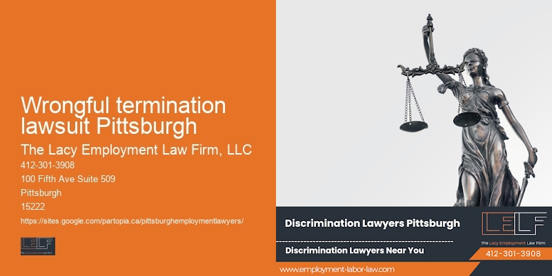 Wrongful termination lawsuit Pittsburgh workplace discrimination legal advice