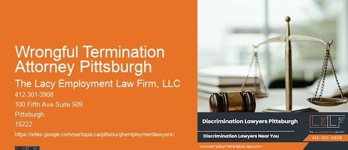 Wrongful Termination Attorney Pittsburgh