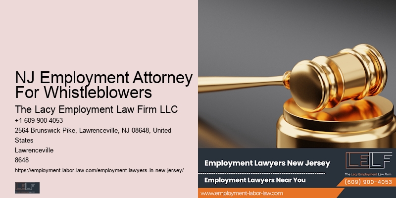 NJ Employment Attorney For Whistleblowers Employment Dispute Lawyer