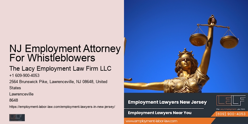 NJ Employment Attorney For Whistleblowers Discrimination Lawyer