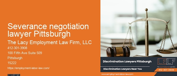 Severance negotiation lawyer Pittsburgh
