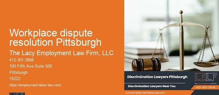 Workplace dispute resolution Pittsburgh