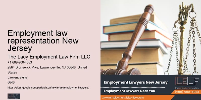 Employment law representation New Jersey retaliation claim lawyers