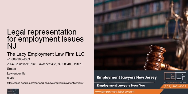 Workplace legal counsel Legal representation for employment issues NJ