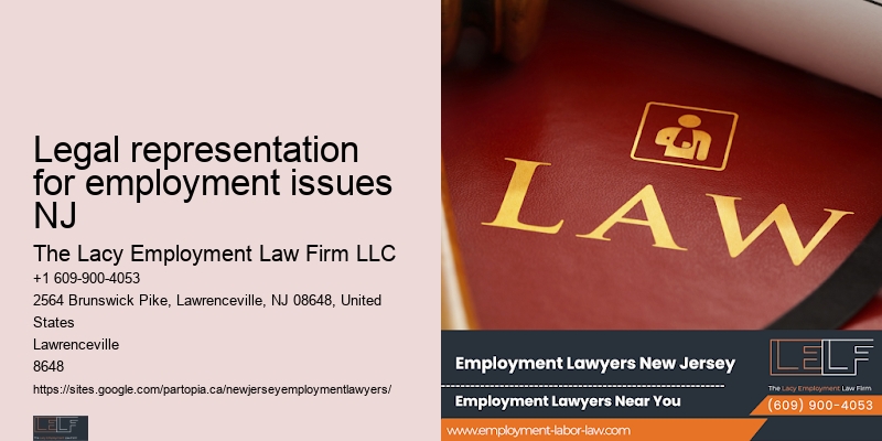 Legal representation for employment issues NJ Workplace Lawyer