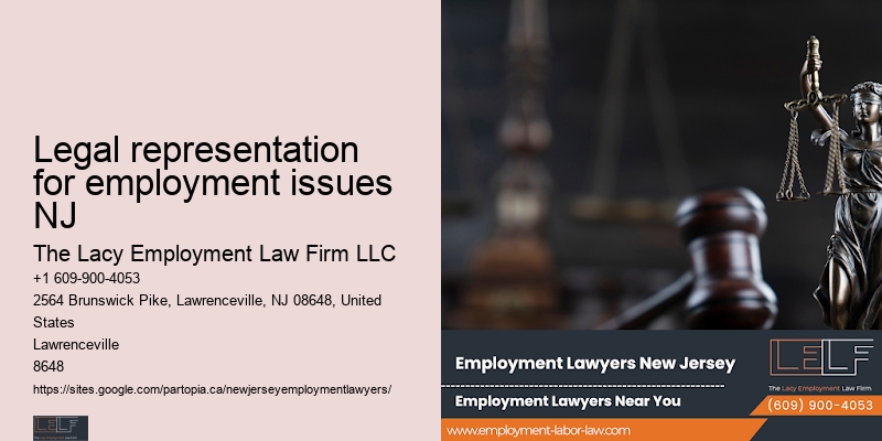 Legal representation for employment issues NJ