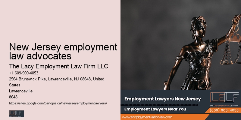 New Jersey employment law advocates Workplace Law Firm